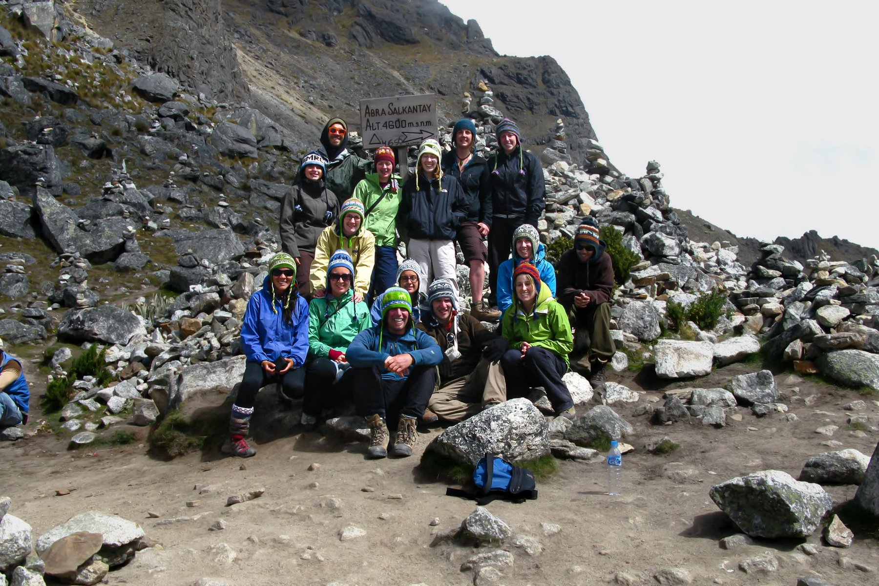 Group at Salkantay Pass in Peru